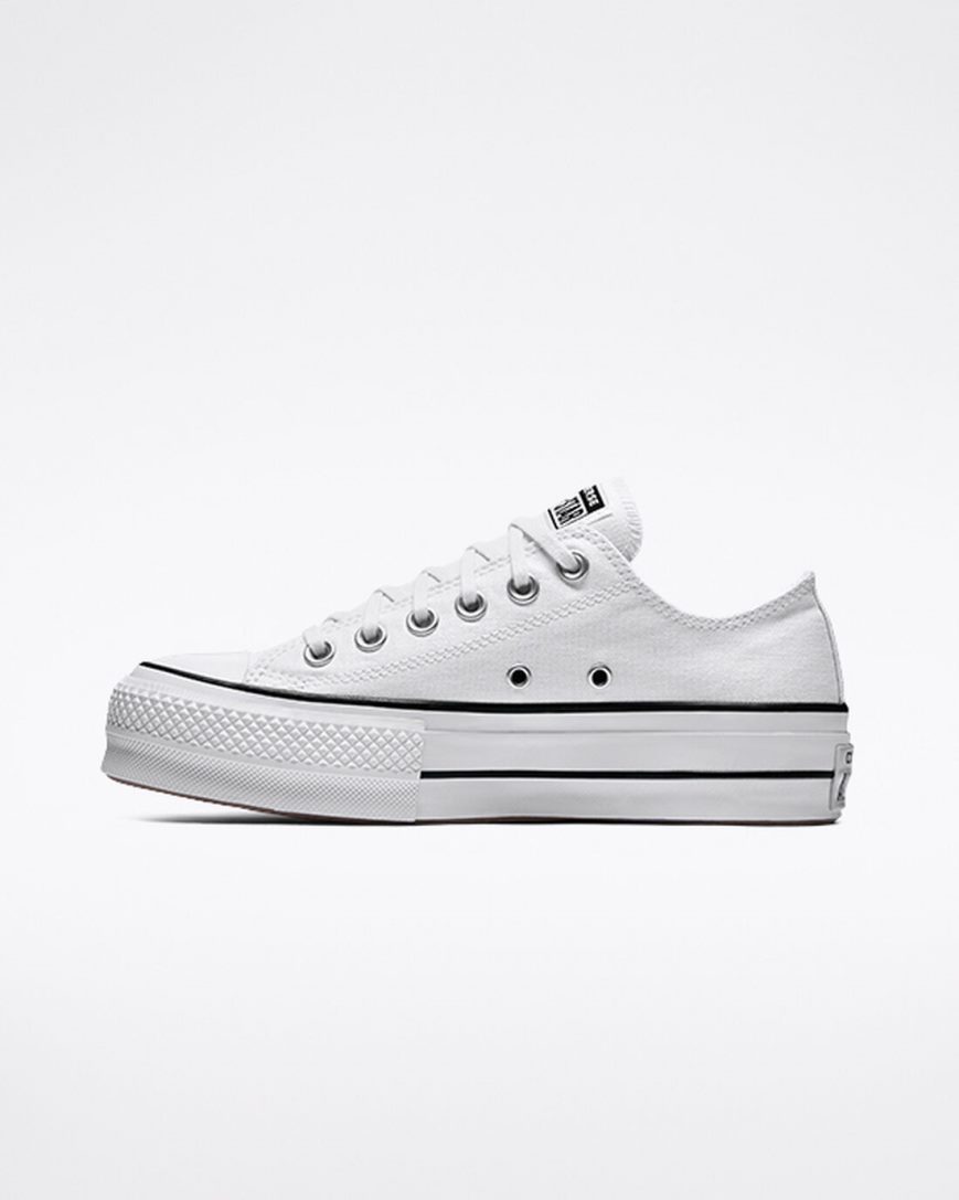 Topanky Na Platforme Converse Chuck Taylor All Star Lift Platene Nizke Damske Biele Čierne Biele | SK CIFGM8